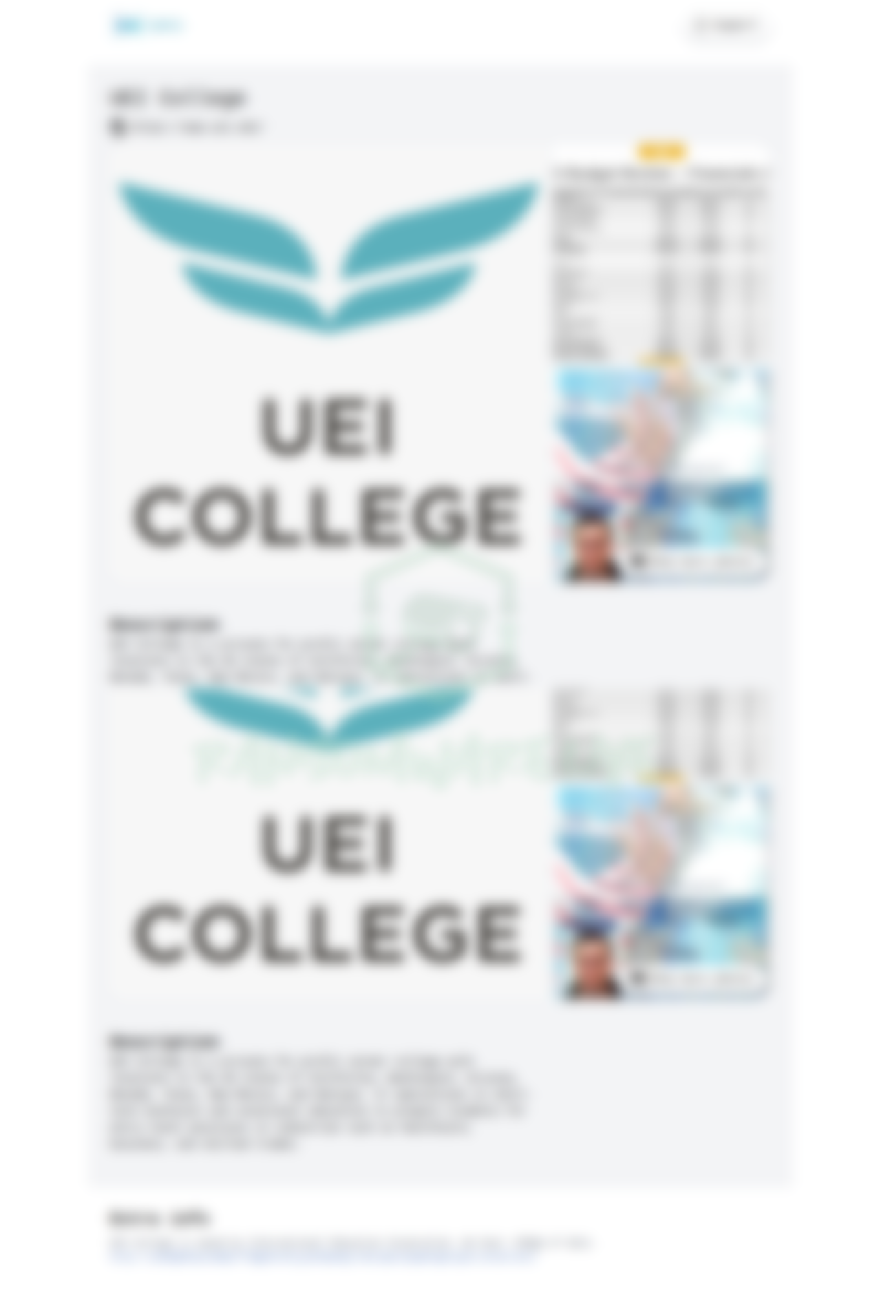 Leak site post claiming UEI College data breach