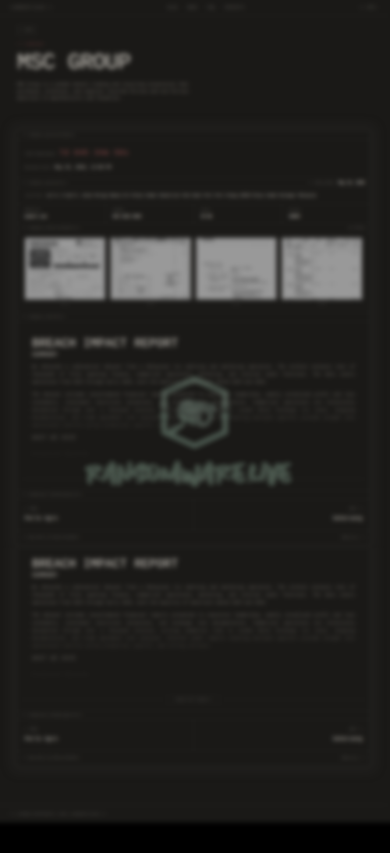 Leak site post claiming MSC Group data breach