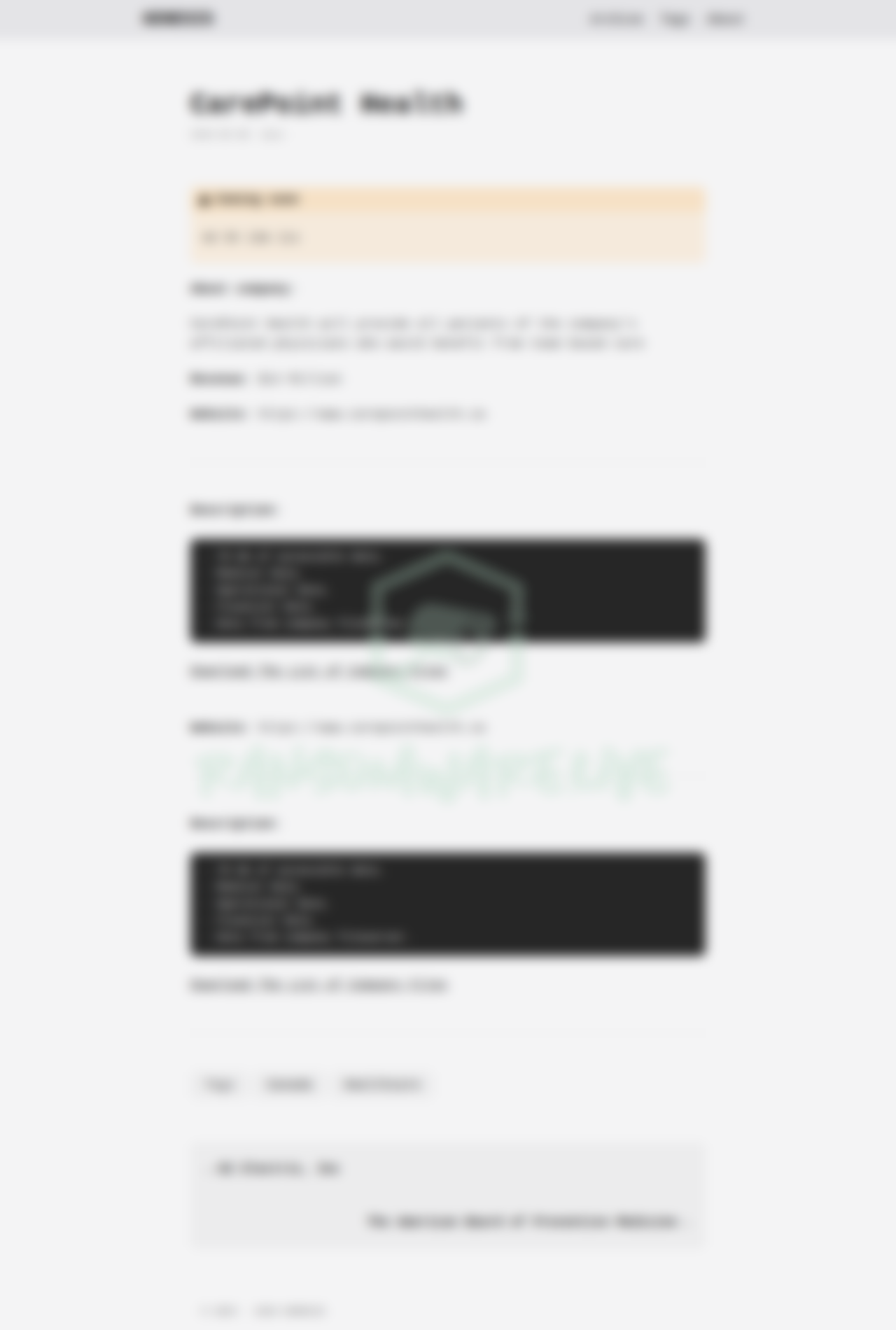 Leak site post claiming CarePoint Health data breach