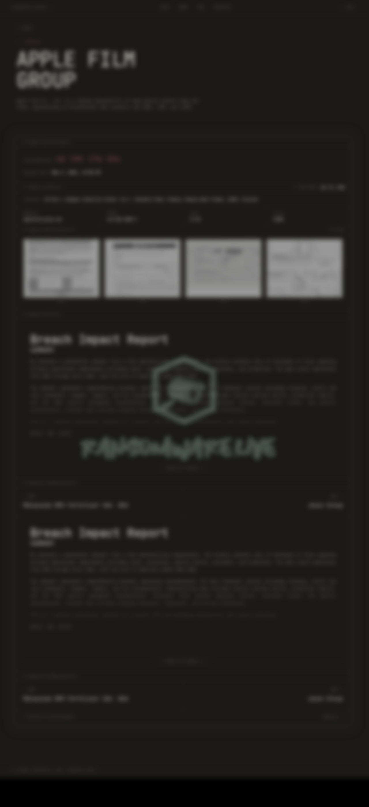 Leak site post claiming Apple Film Group data breach