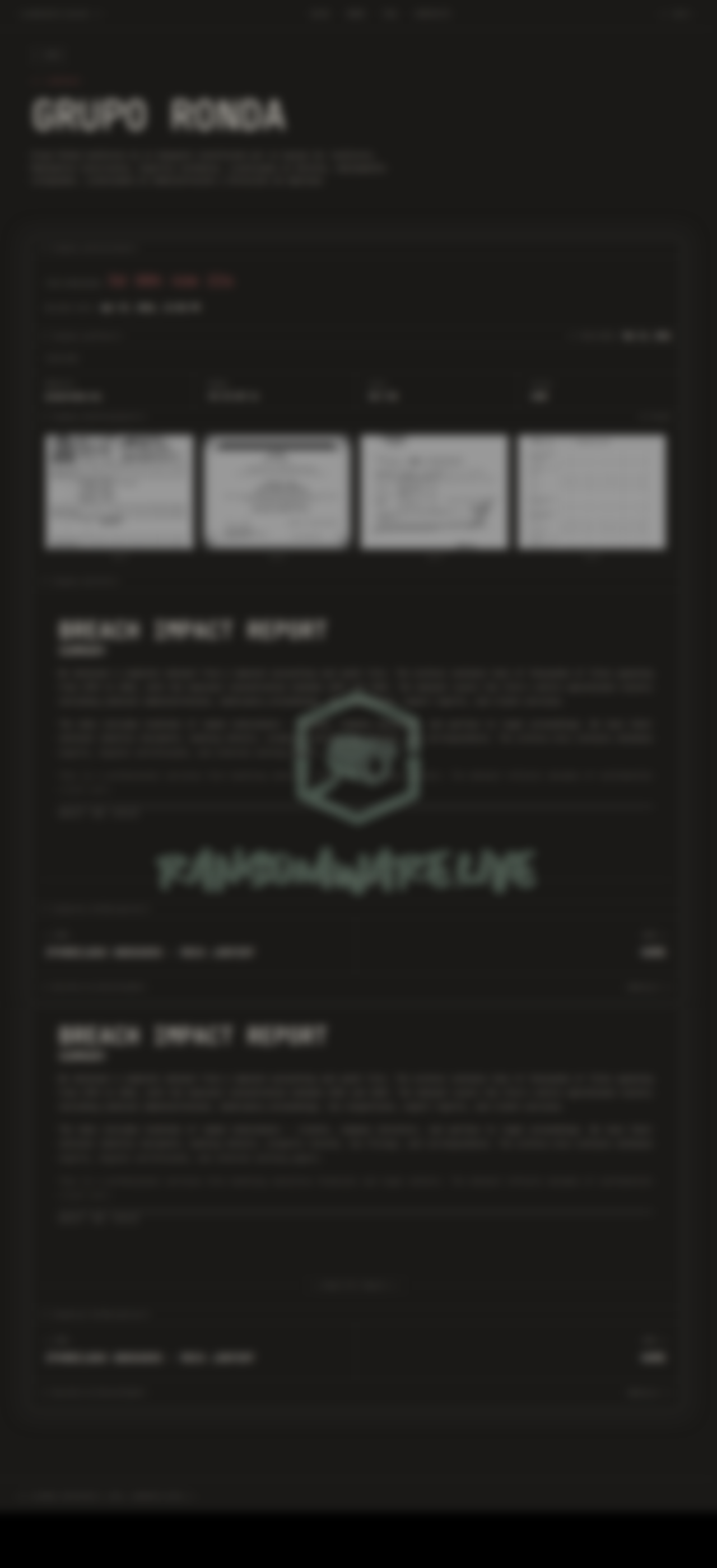 Leak site post claiming GRUPO RONDA data breach