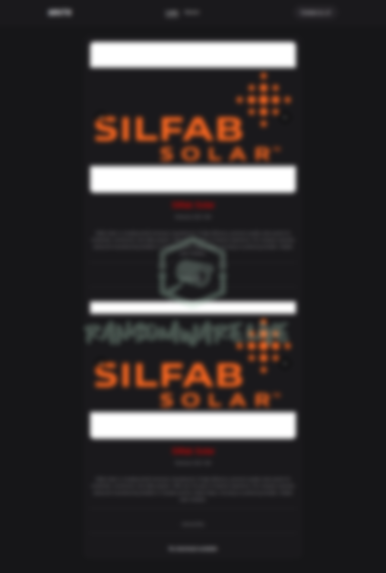 Leak site post claiming Silfab Solar data breach