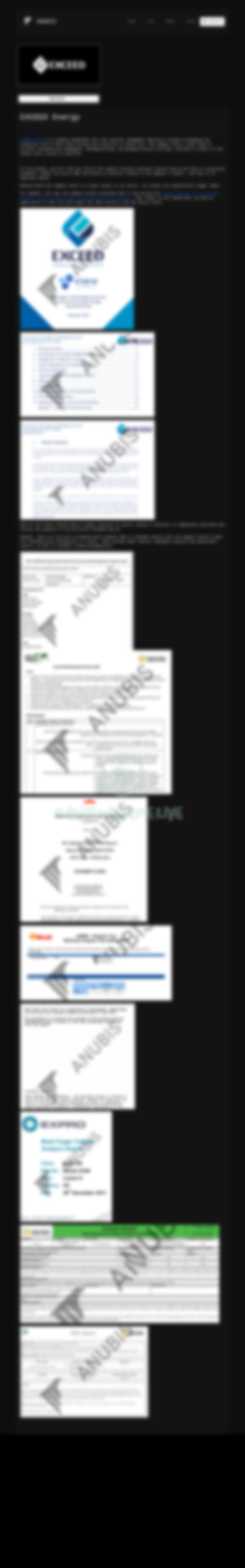 Leak site post claiming EXCEED Energy data breach