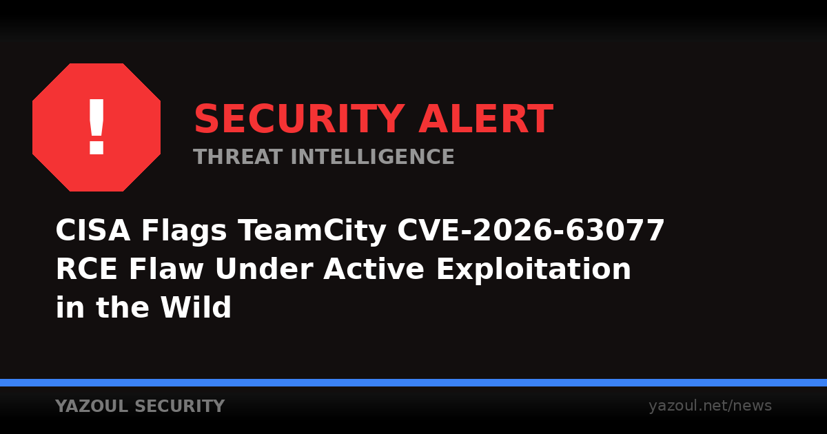 TeamCity CVE-2026-63077 RCE exploited in attacks