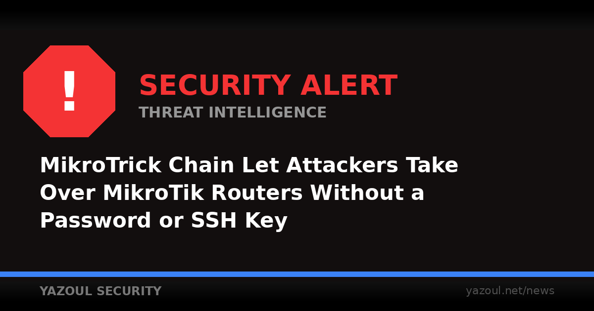 MikroTrick chain takes over MikroTik routers, no passwo